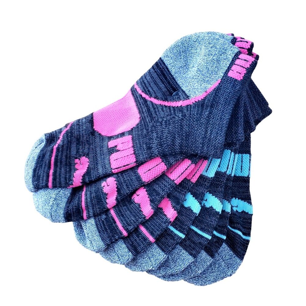 New PUMA 4-Pack Womens Sporty Comfort Toe No Show Arch Support Socks Multipack